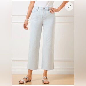 Talbots | Sold Out Wide Leg Crop Jean- Awning Stripe in Size 6p